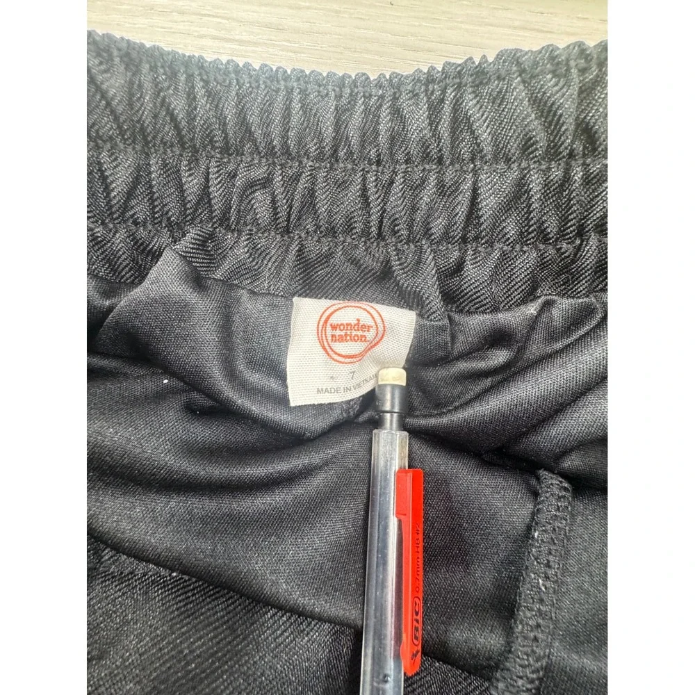 Wonder Nation Girls Black Pleated Ruffle Skort Size 7 WG21100010562‎